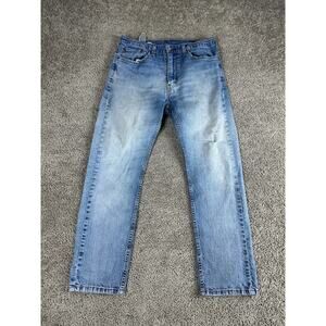 Levis 505 Jeans Mens 32x29 Blue Denim Straight Red Tab Pockets Pants (34x30)